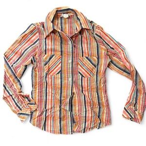 Vintage Levi's Multicolor Striped Button-Down Shirt